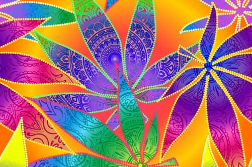 psychadelic marijuana art