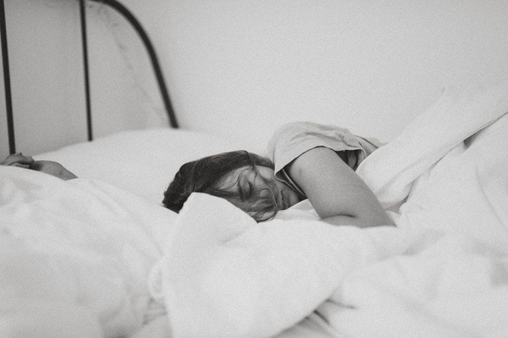 woman resting after using medical marijuana for sleep