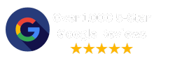 over 1000 5 star google reviews